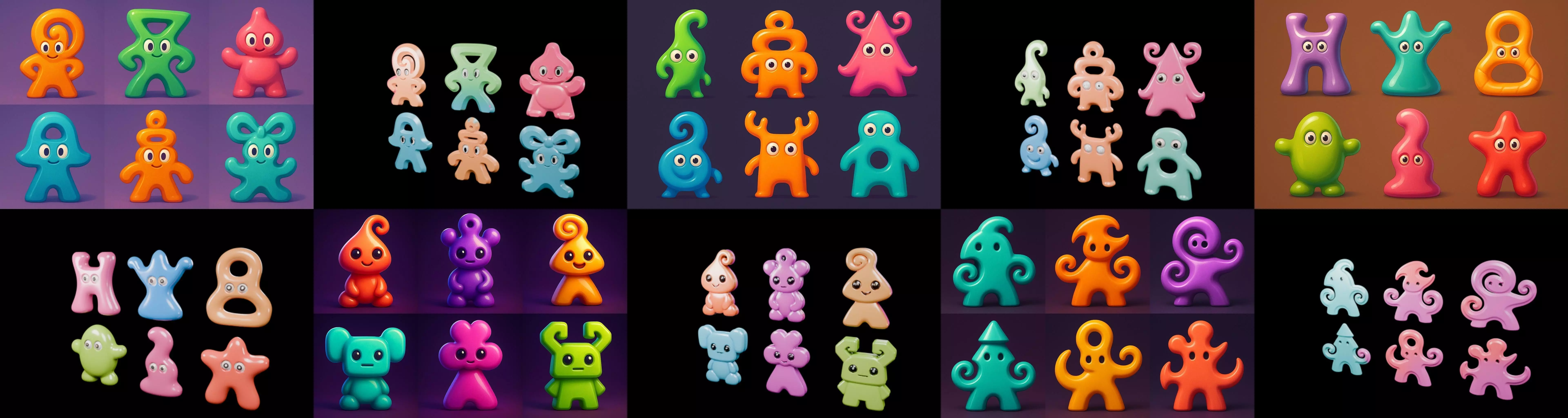 Humanoid Artefack bundle 14 pack 100 glb 3D model_4