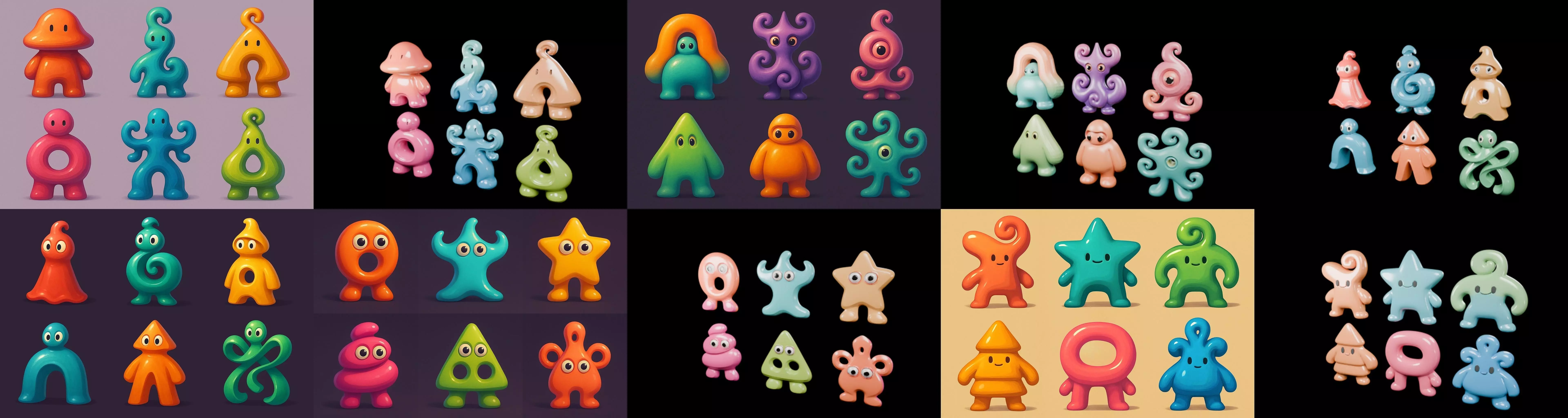 Humanoid Artefack bundle 14 pack 100 glb 3D model_5