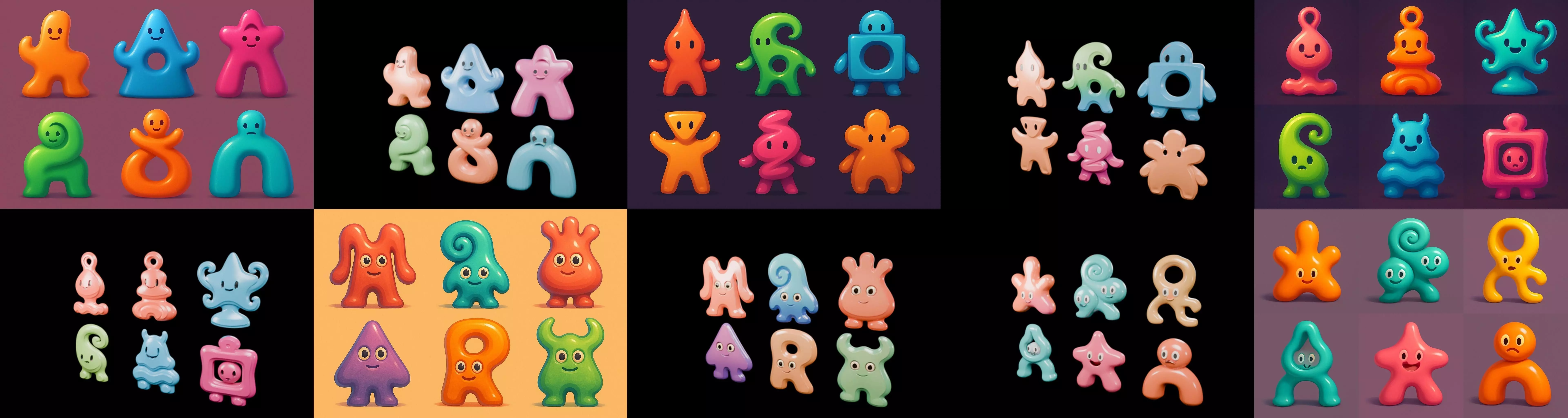 Humanoid Artefack bundle 14 pack 100 glb 3D model_6