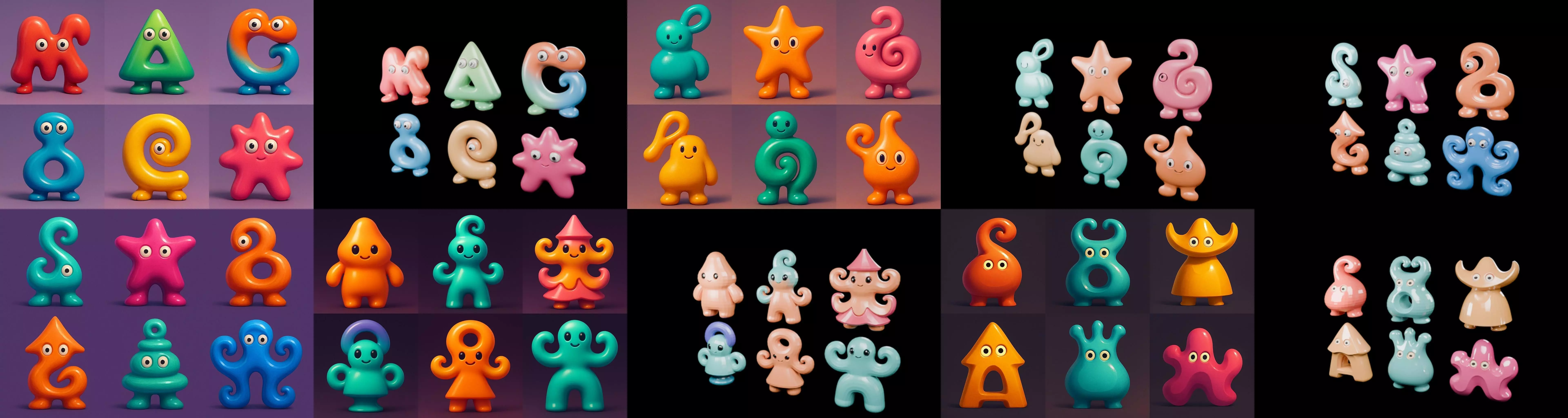 Humanoid Artefack bundle 14 pack 100 glb 3D model_7