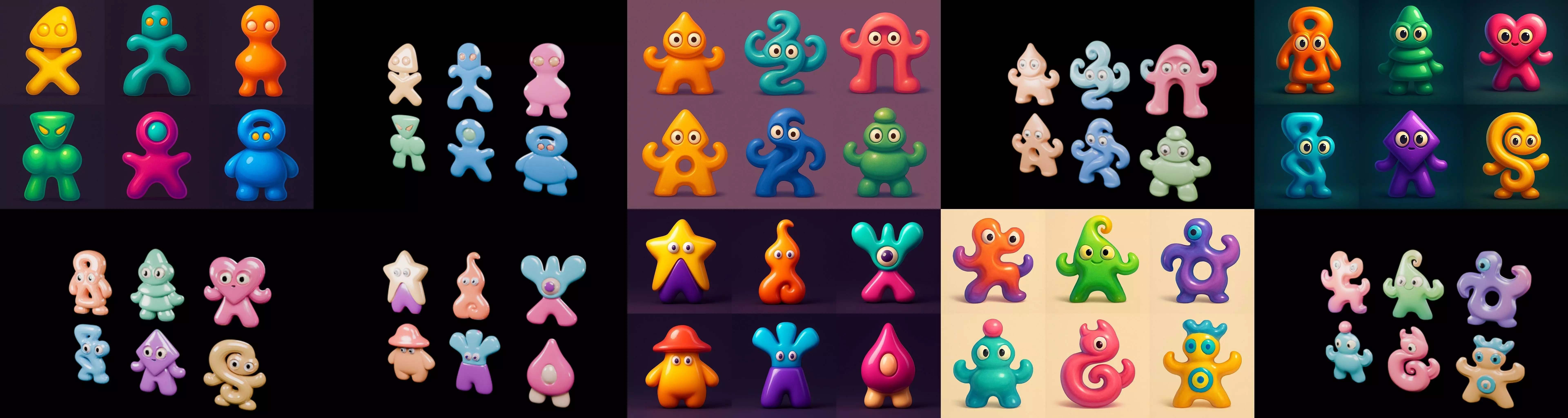 Humanoid Artefack bundle 14 pack 100 glb 3D model_0