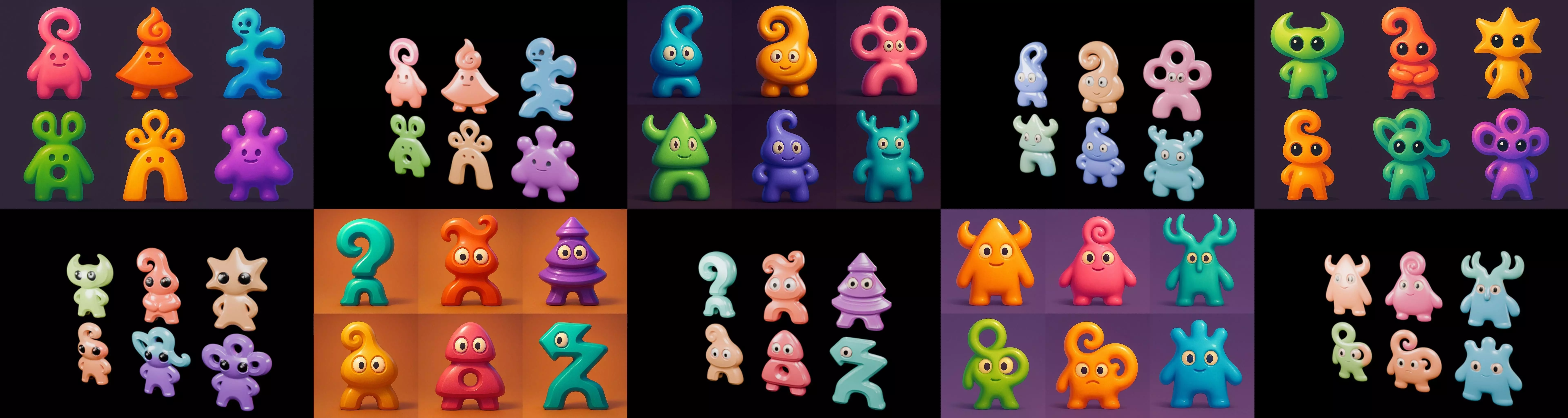 Humanoid Artefack bundle 14 pack 100 glb 3D model_11