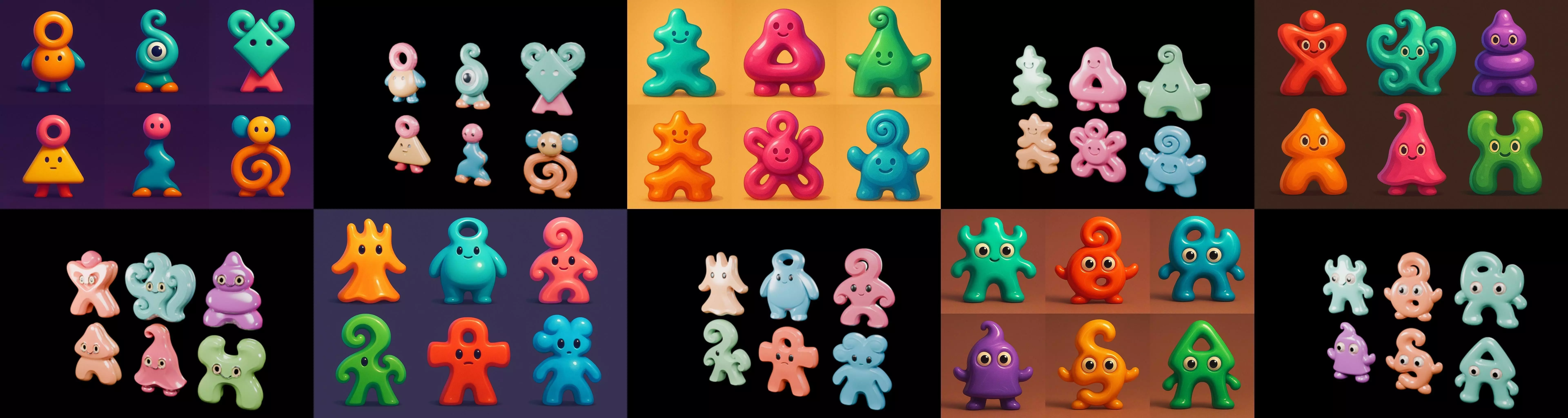 Humanoid Artefack bundle 14 pack 100 glb 3D model_19