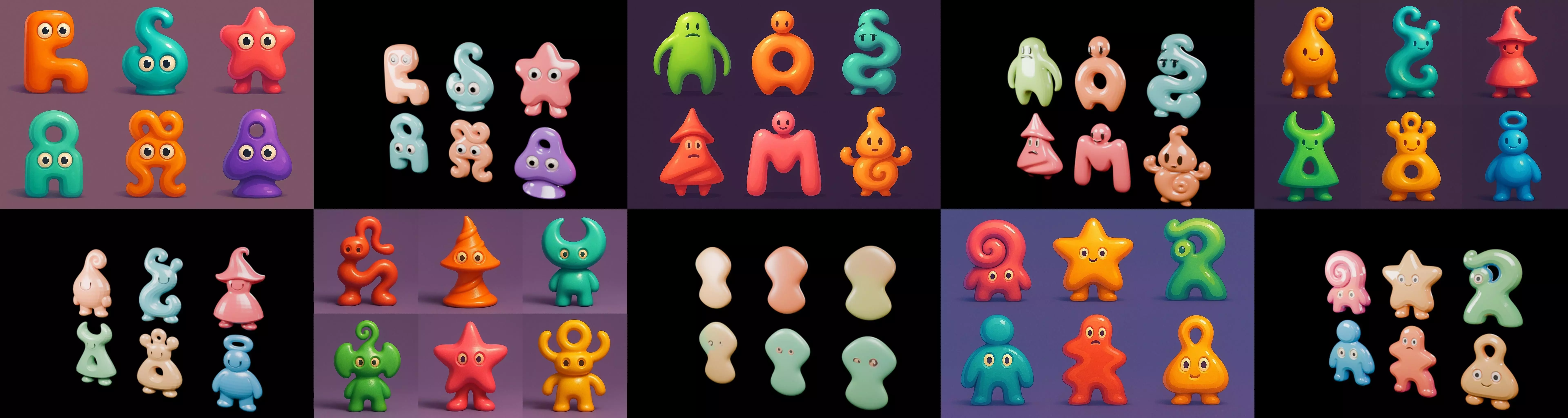 Humanoid Artefack bundle 14 pack 100 glb 3D model_16