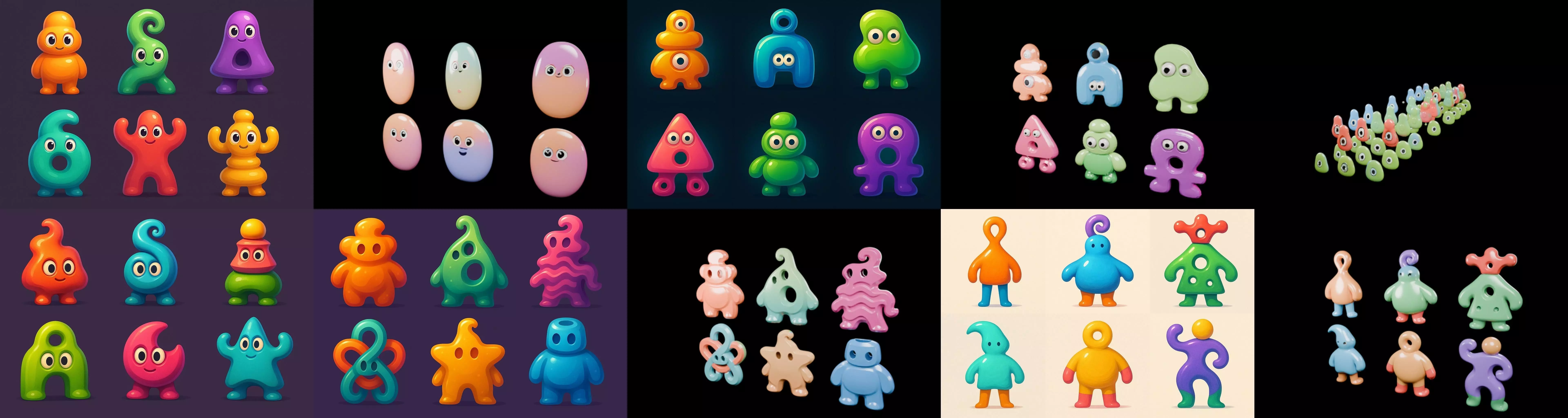 Humanoid Artefack bundle 13 pack 100 glb 3D model_19