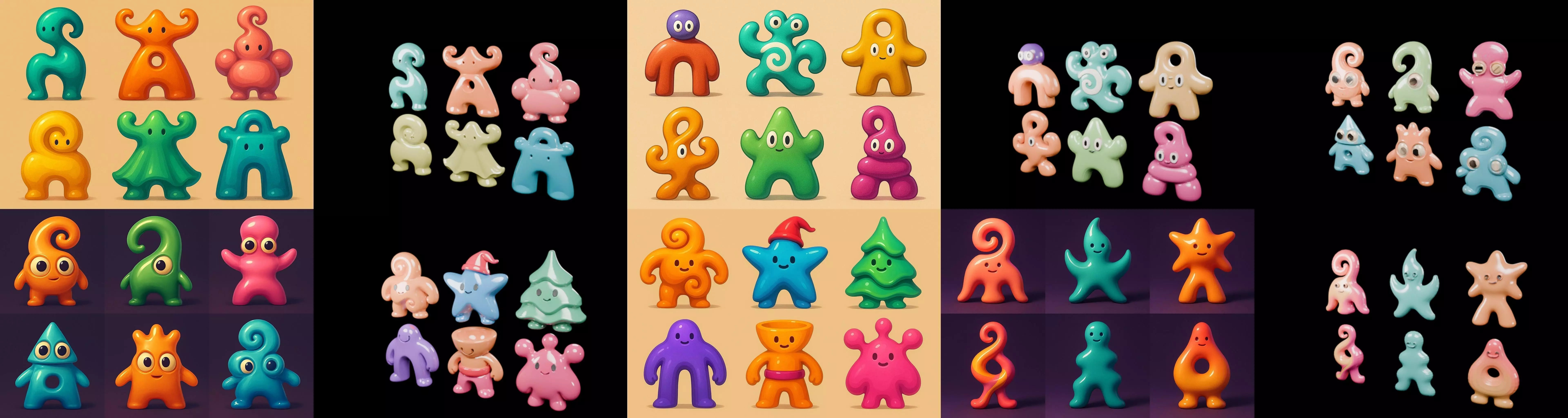 Humanoid Artefack bundle 13 pack 100 glb 3D model_2