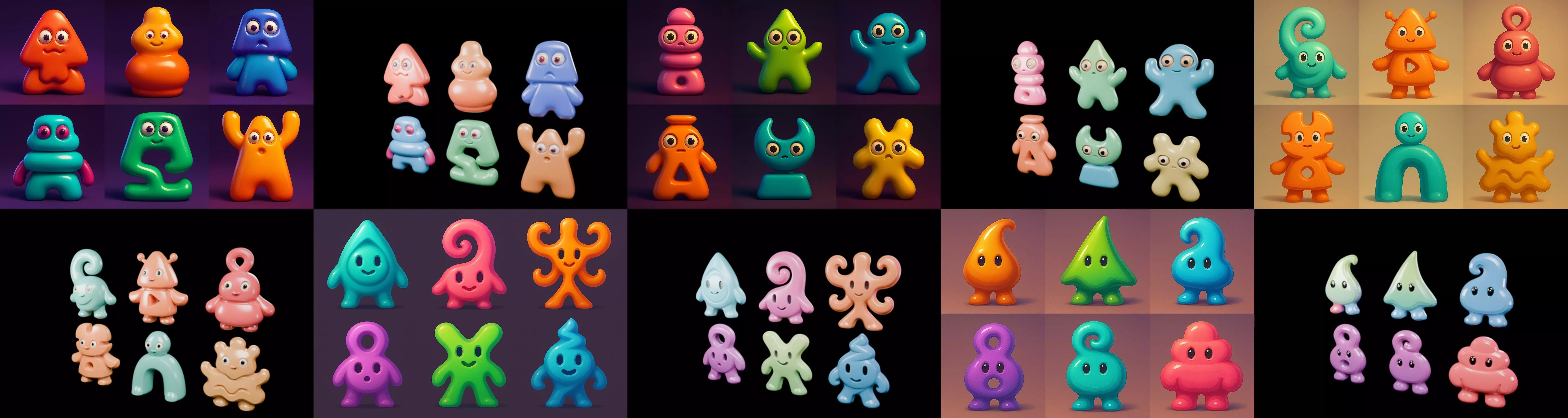 Humanoid Artefack bundle 13 pack 100 glb 3D model_16