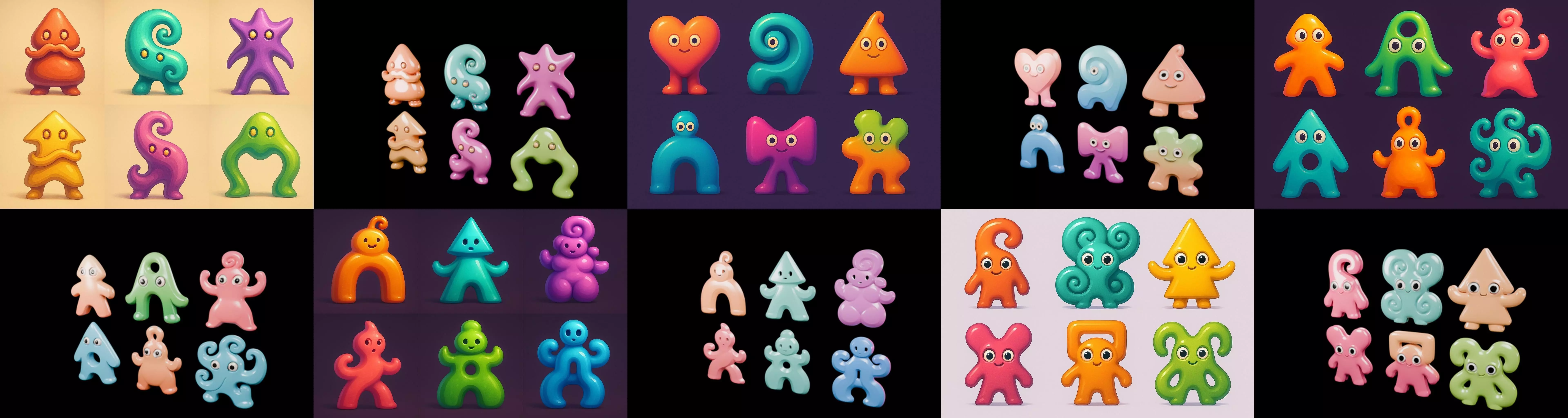 Humanoid Artefack bundle 13 pack 100 glb 3D model_5