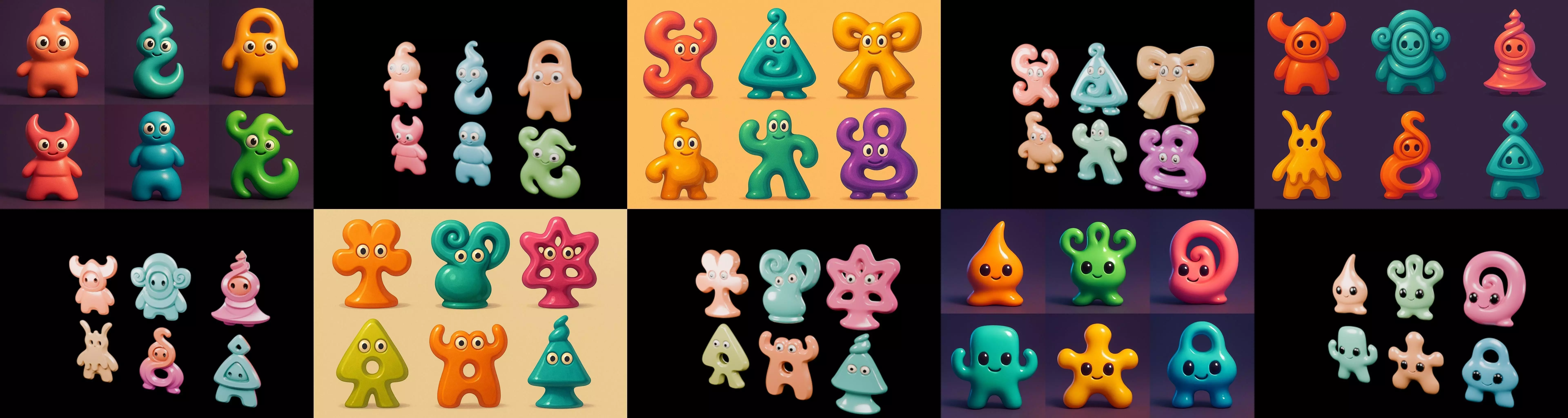 Humanoid Artefack bundle 13 pack 100 glb 3D model_0