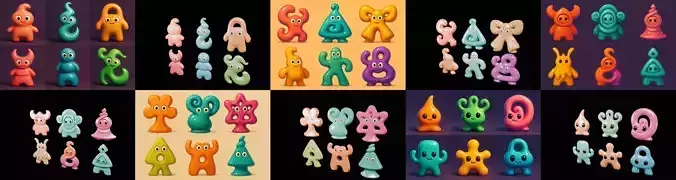 Humanoid Artefack bundle 13 pack 100 glb