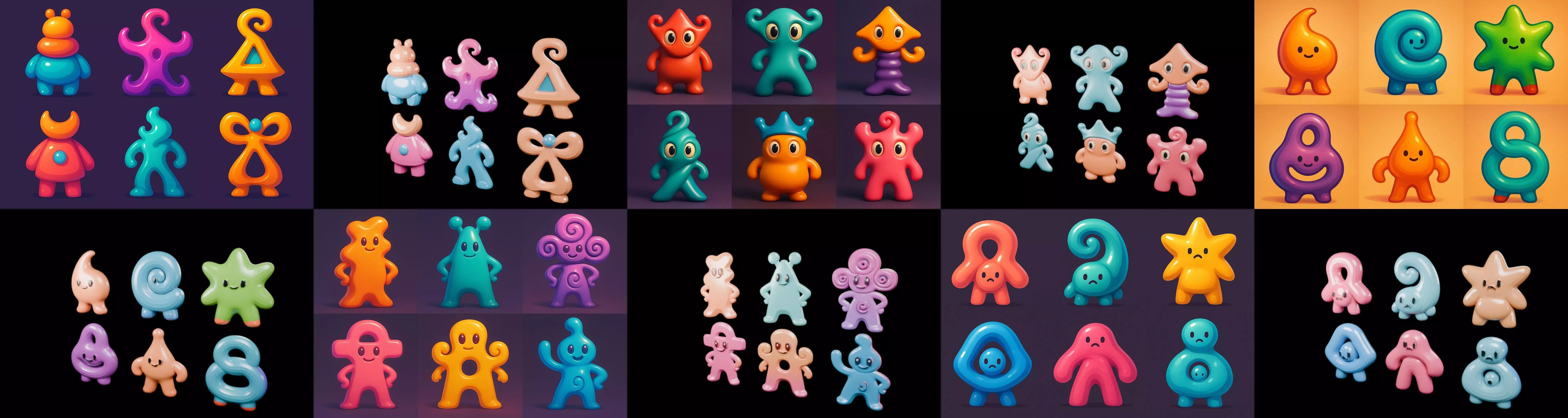 Humanoid Artefack bundle 13 pack 100 glb 3D model_9