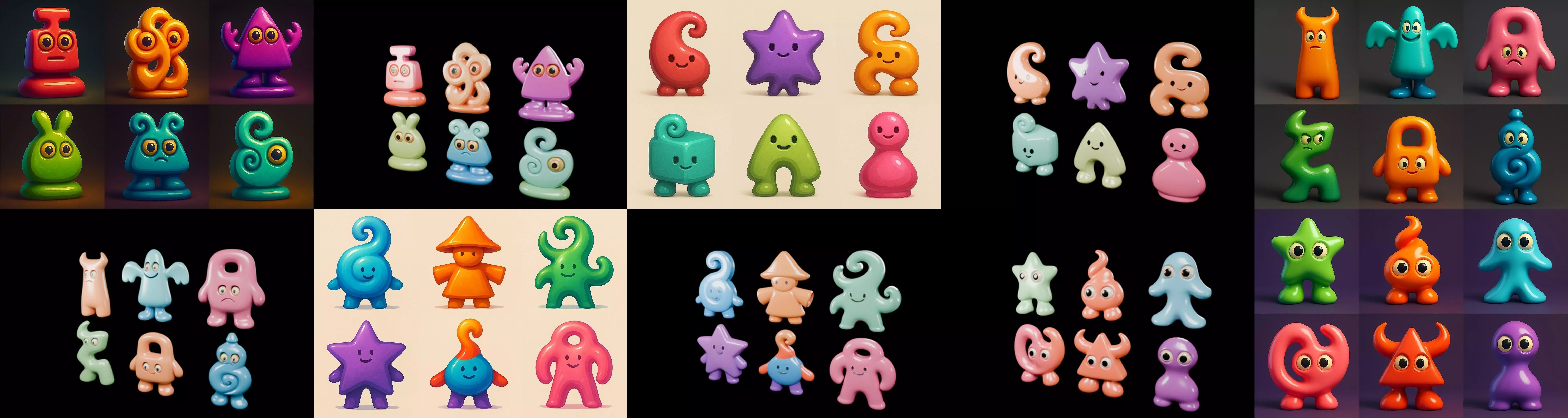 Humanoid Artefack bundle 13 pack 100 glb 3D model_4