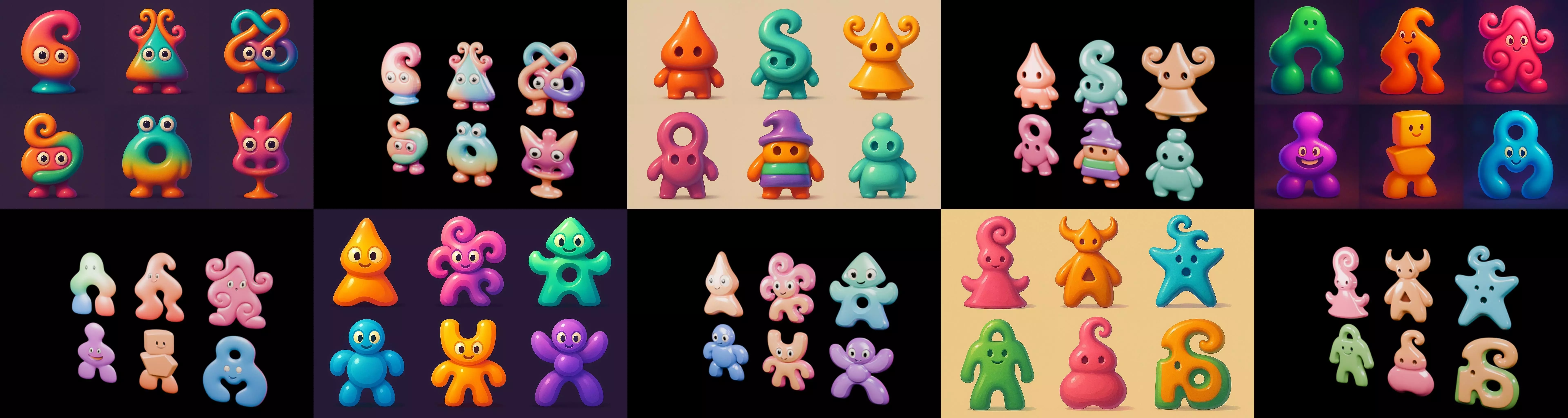 Humanoid Artefack bundle 13 pack 100 glb 3D model_15