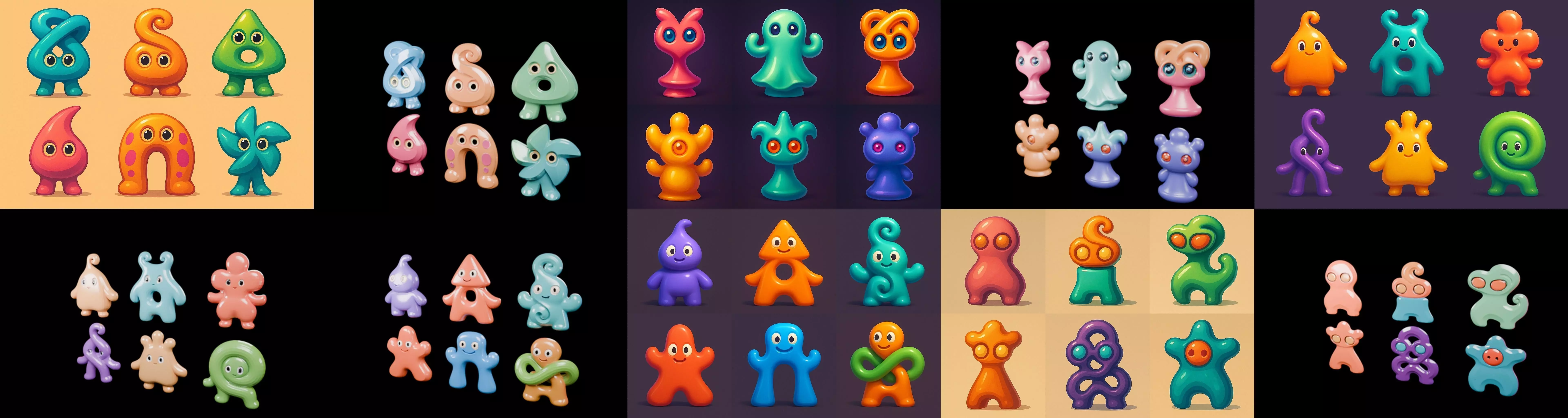 Humanoid Artefack bundle 13 pack 100 glb 3D model_1