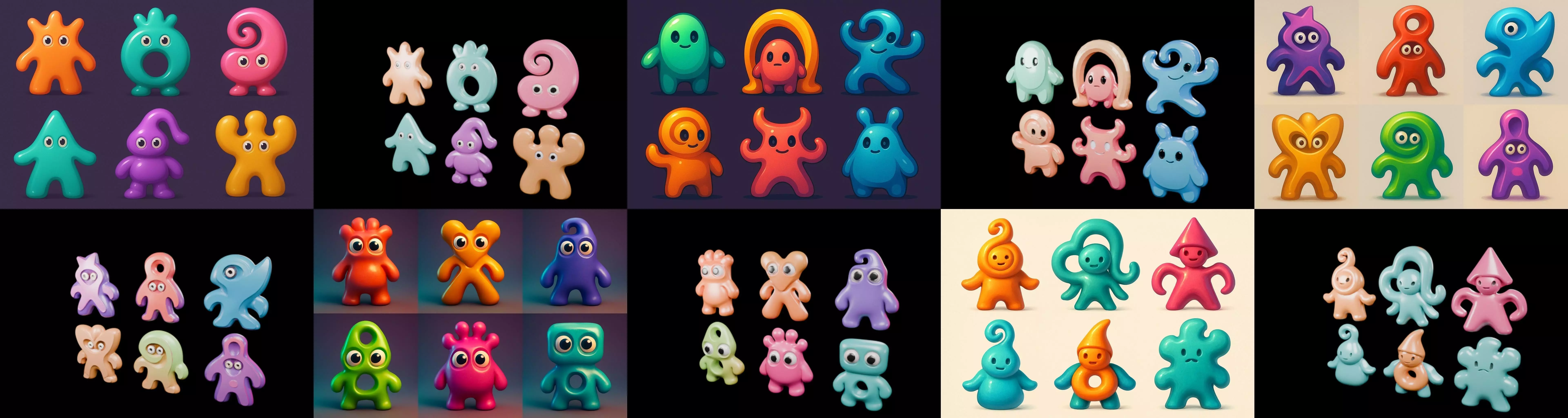 Humanoid Artefack bundle 13 pack 100 glb 3D model_7