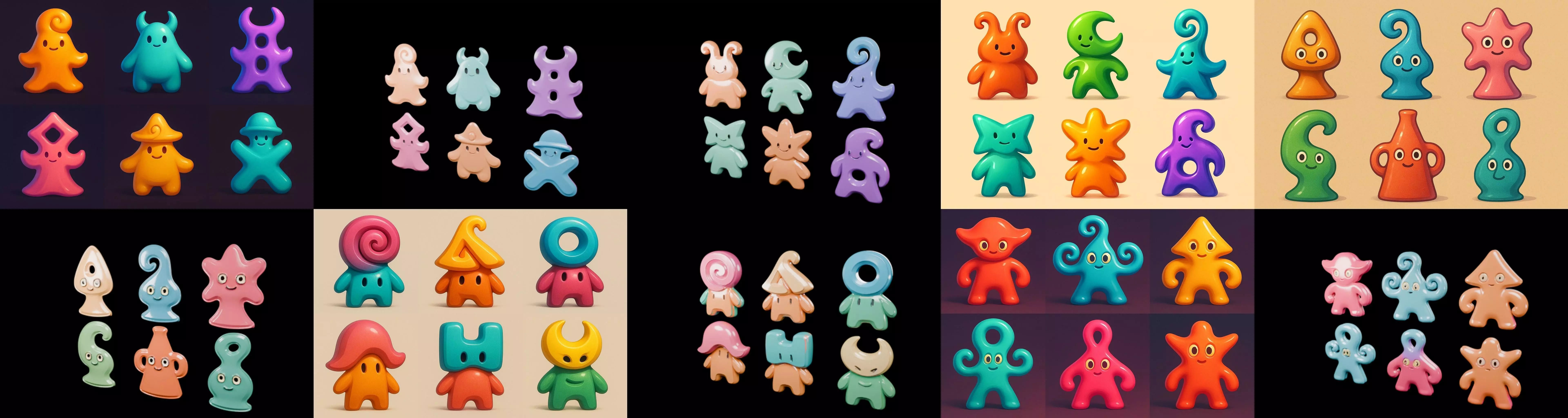 Humanoid Artefack bundle 12 pack 100 glb 3D model_12