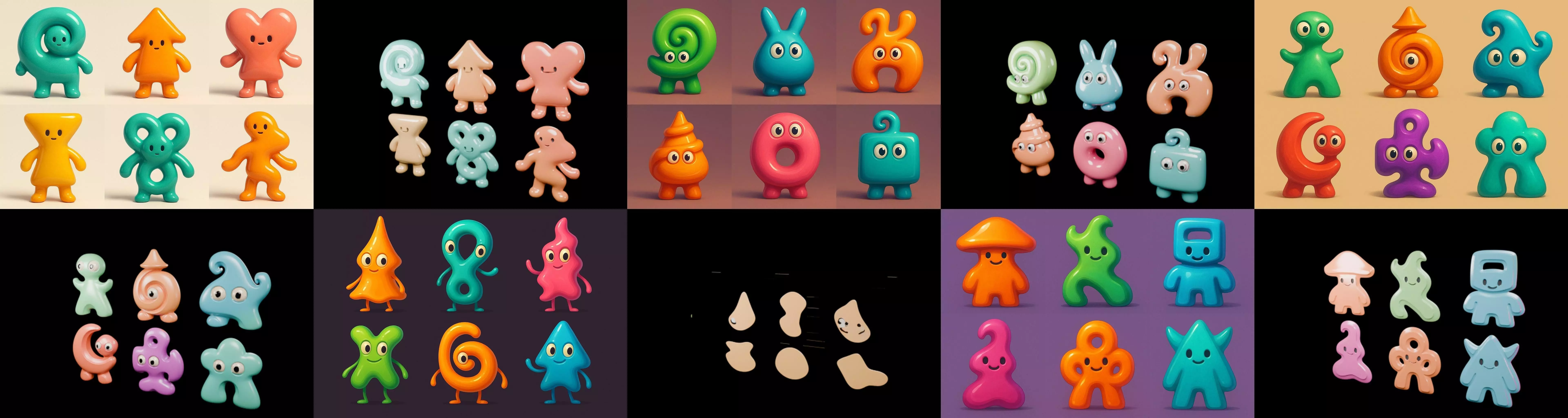 Humanoid Artefack bundle 12 pack 100 glb 3D model_0