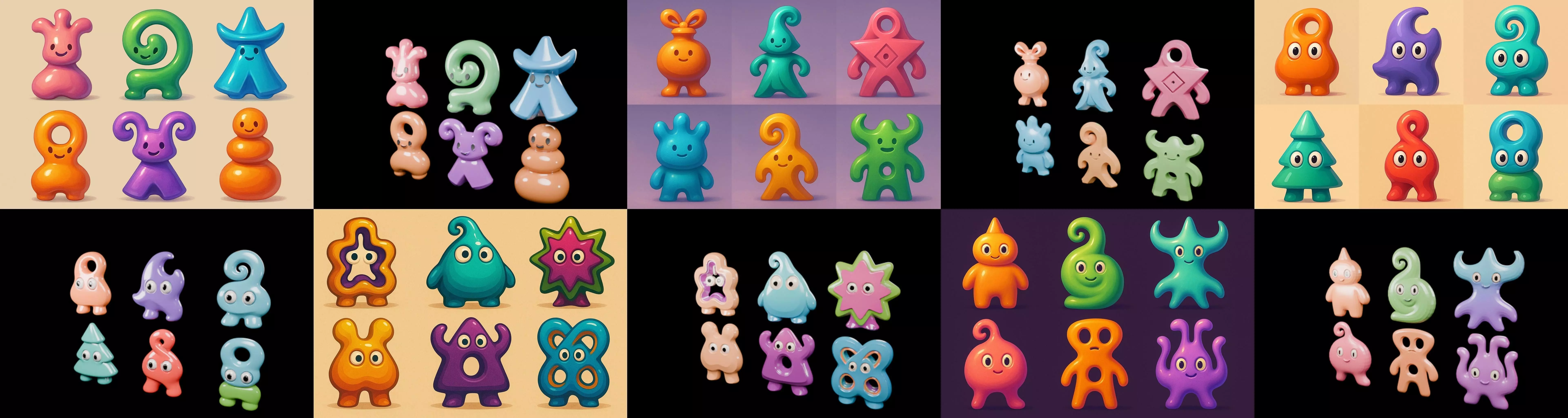 Humanoid Artefack bundle 12 pack 100 glb 3D model_5