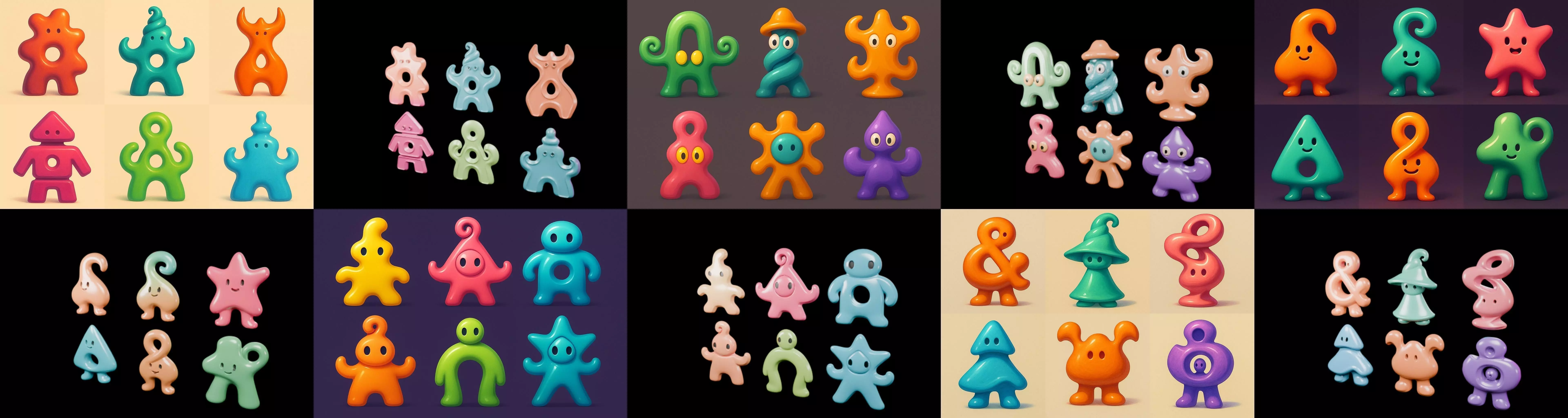 Humanoid Artefack bundle 12 pack 100 glb 3D model_17