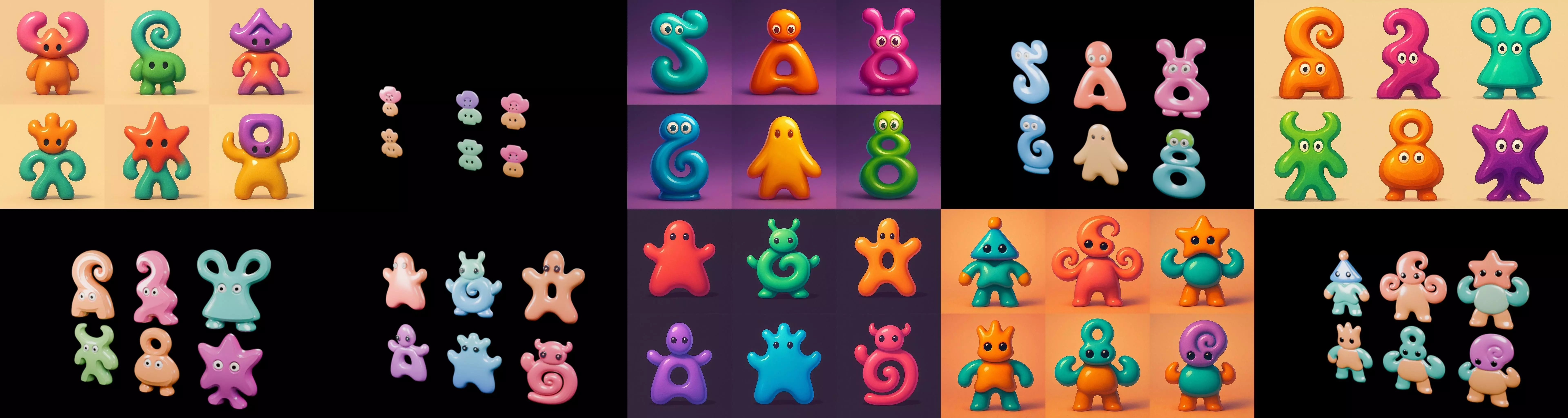 Humanoid Artefack bundle 12 pack 100 glb 3D model_18