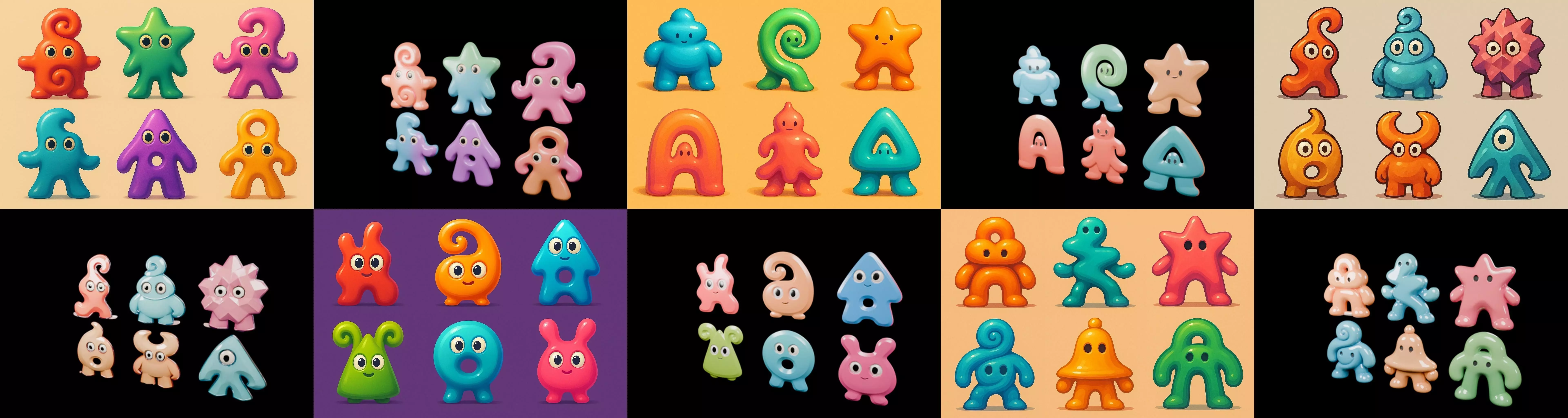 Humanoid Artefack bundle 12 pack 100 glb 3D model_9