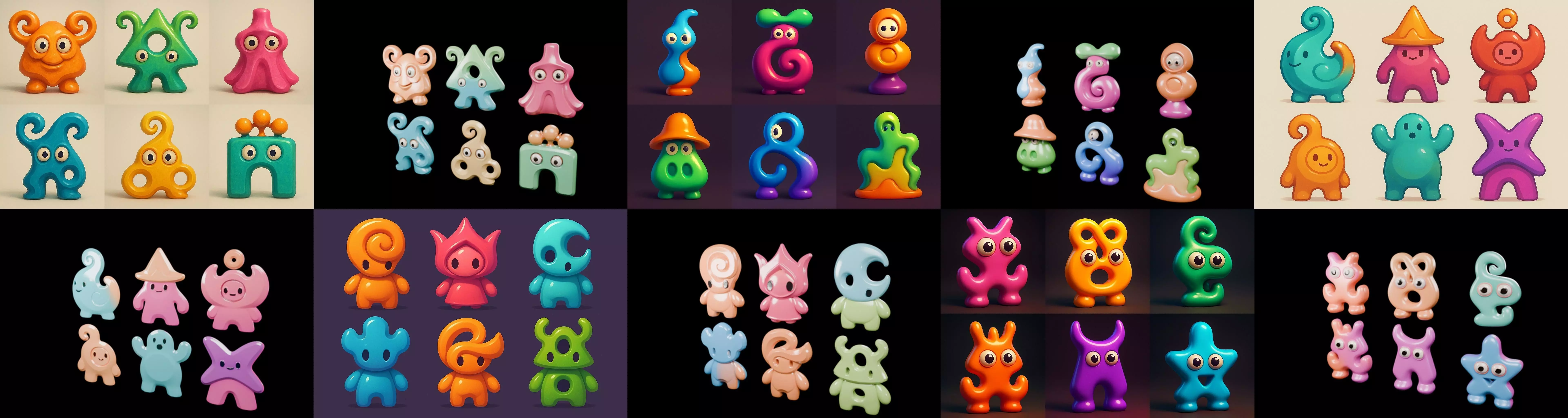 Humanoid Artefack bundle 12 pack 100 glb 3D model_14