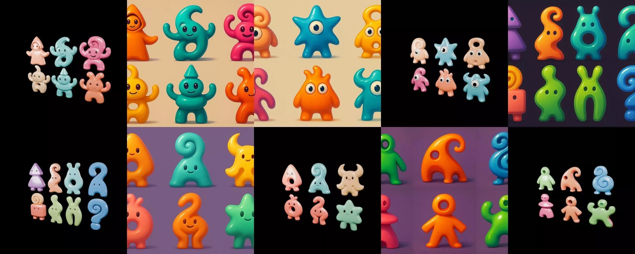 Humanoid Artefack bundle 12 pack 100 glb 3D model_7