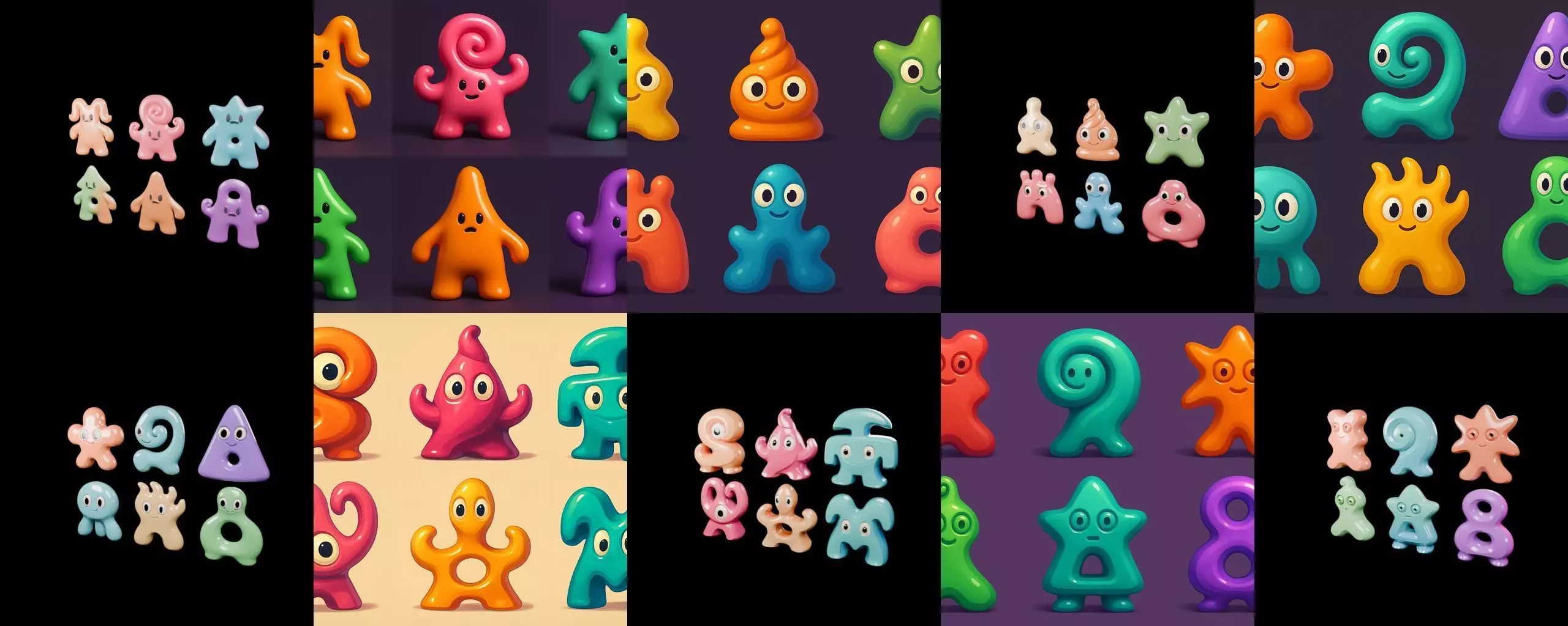 Humanoid Artefack bundle 12 pack 100 glb 3D model_2