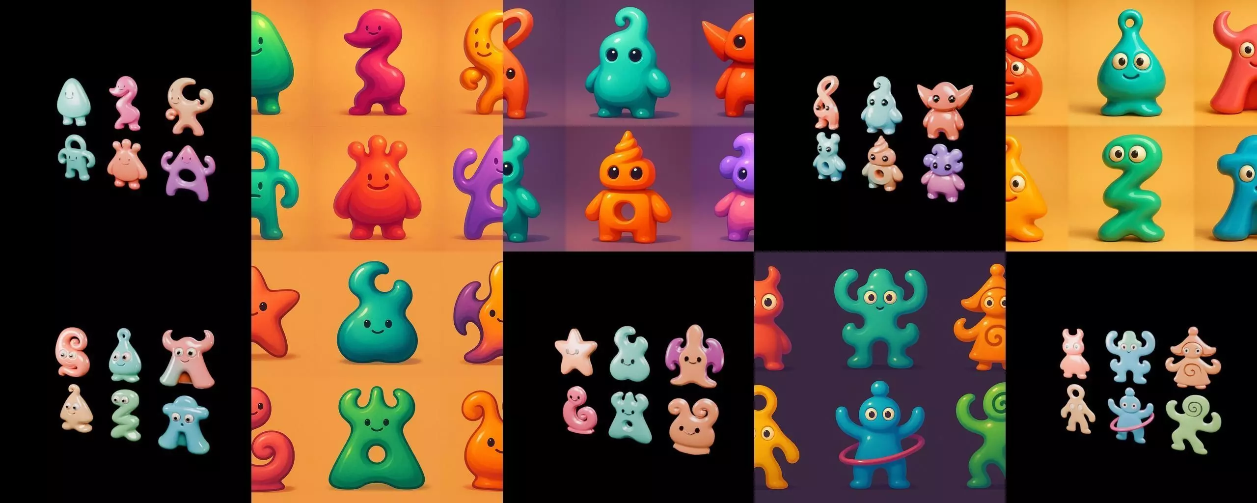 Humanoid Artefack bundle 12 pack 100 glb 3D model_10