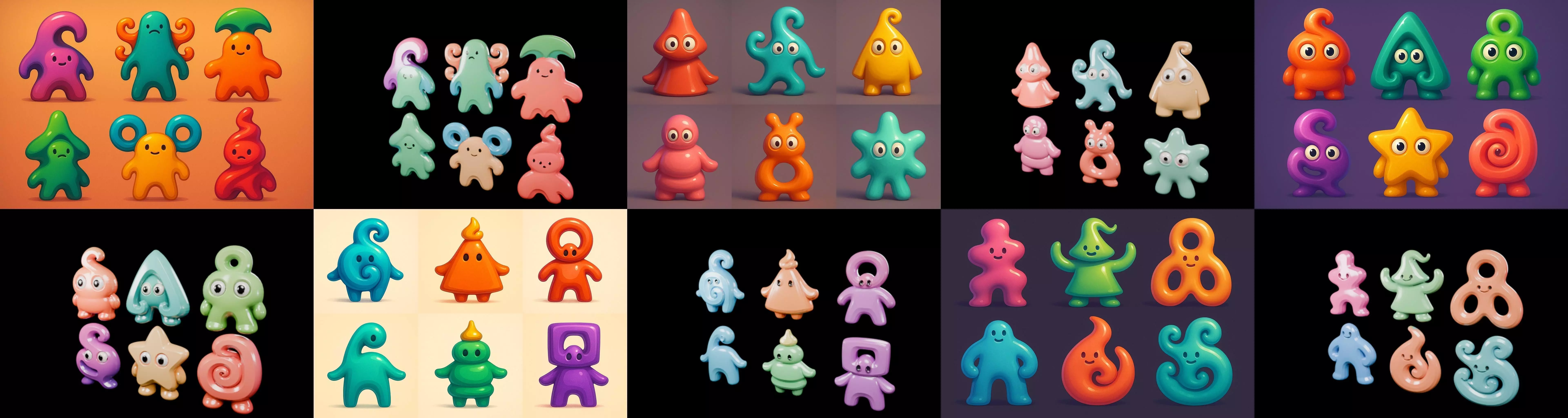 Humanoid Artefack bundle 12 pack 100 glb 3D model_3