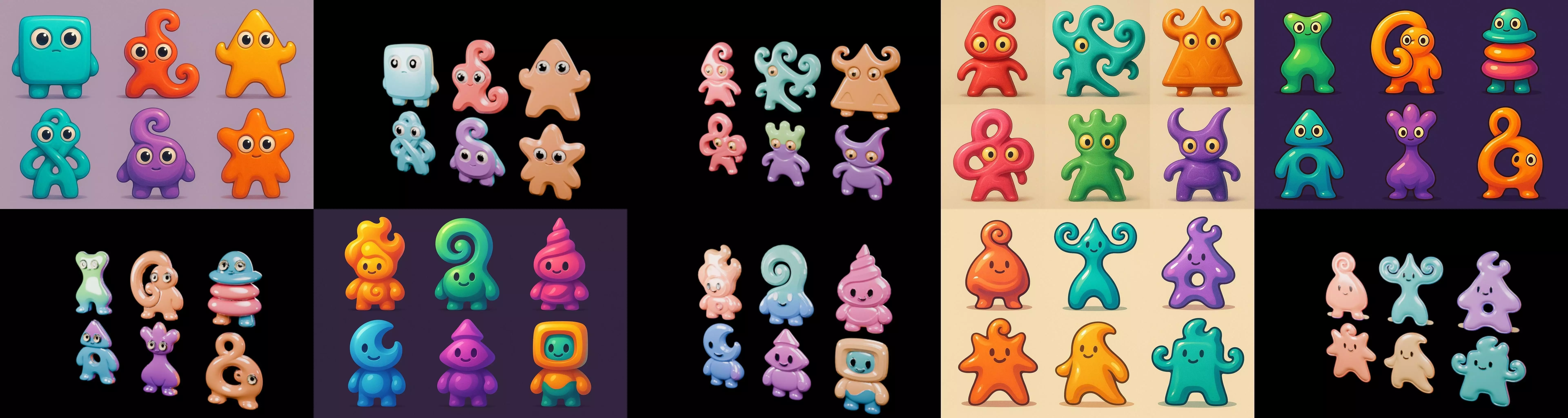 Humanoid Artefack bundle 12 pack 100 glb 3D model_11