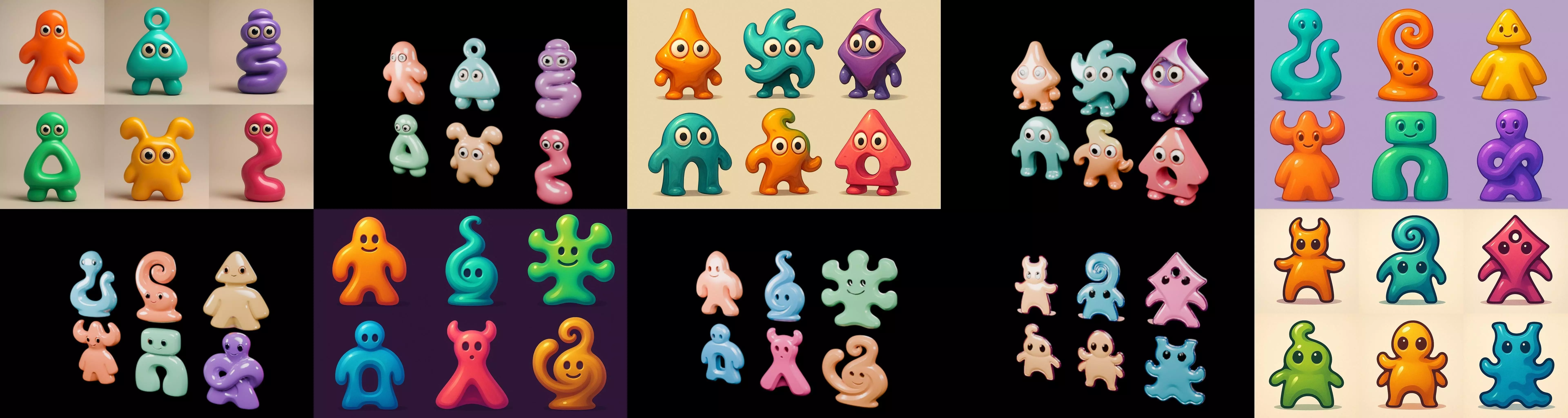 Humanoid Artefack bundle 12 pack 100 glb 3D model_15