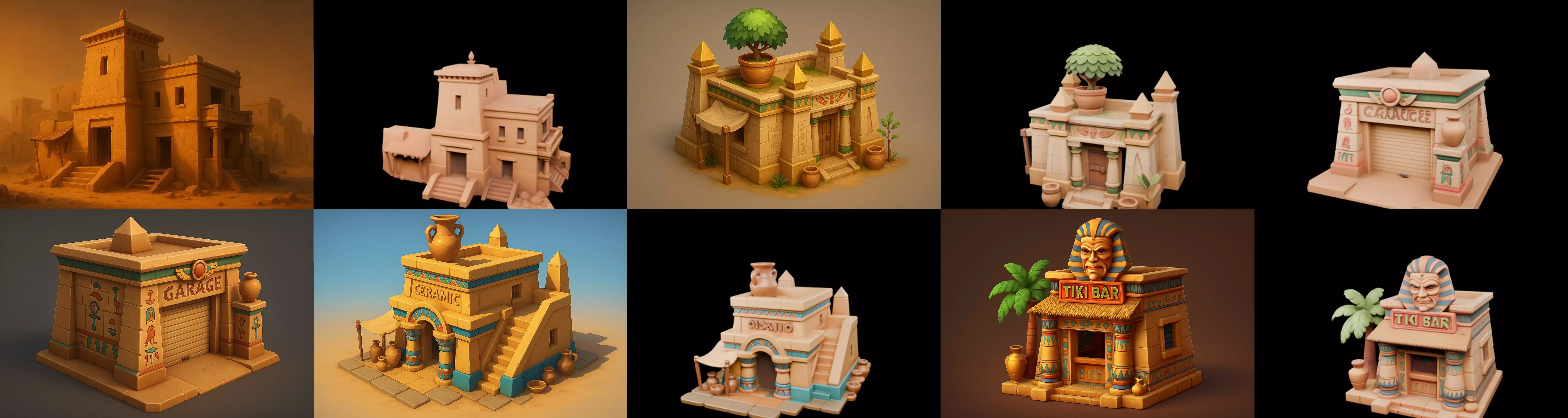 Egypth Building bundle 21 pack 100 glb 3D model_2