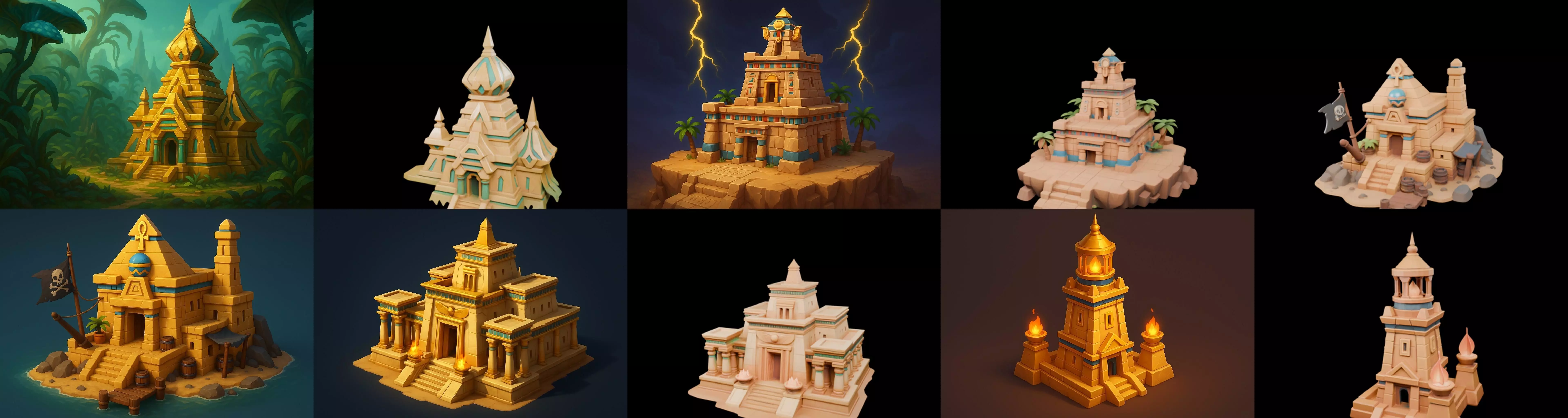 Egypth Building bundle 19 pack 100 glb 3D model_18