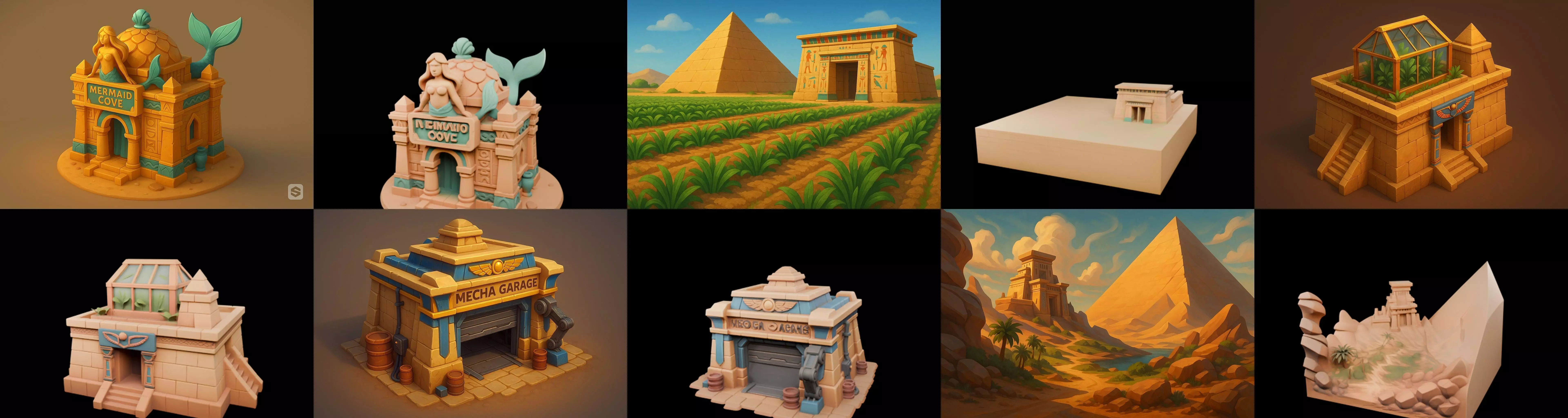 Egypth Building bundle 19 pack 100 glb 3D model_19