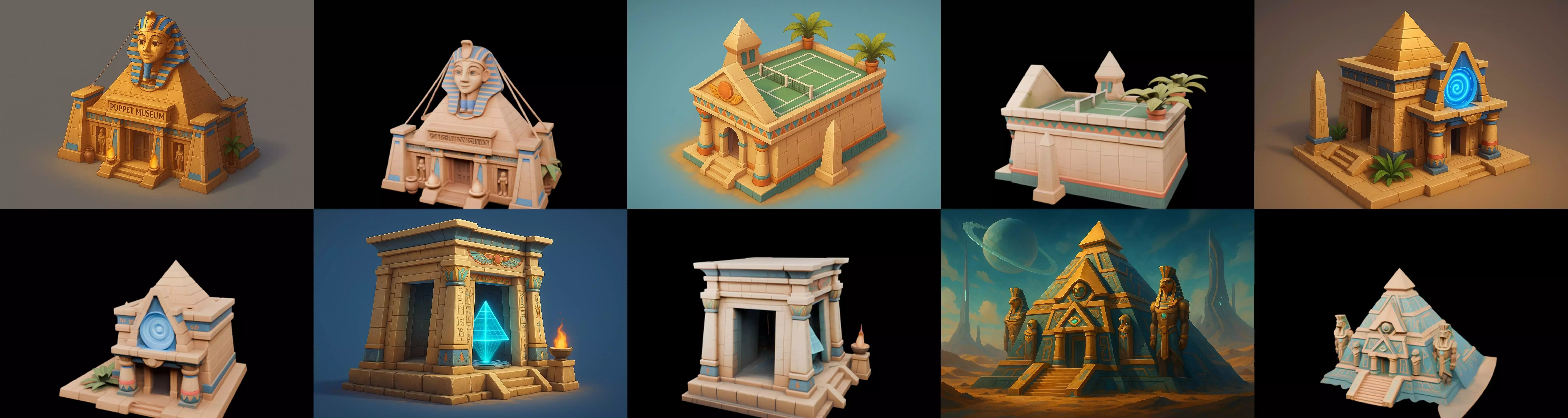 Egypth Building bundle 1 pack 100 glb 3D model_19