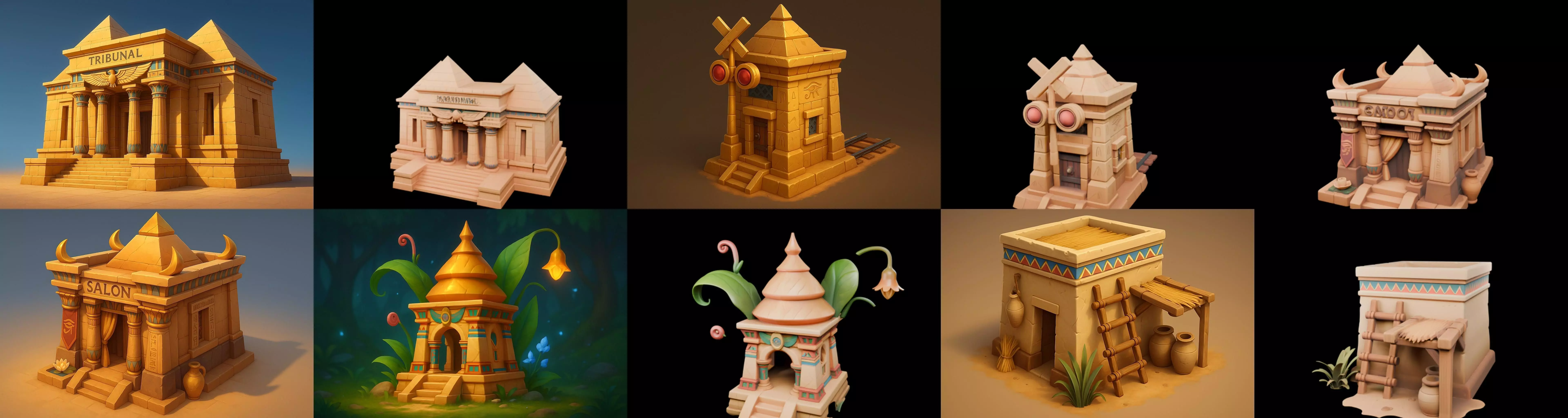 Egypth Building bundle 1 pack 100 glb 3D model_18