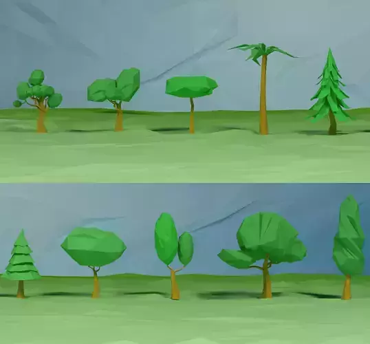Lowpoly trees pack