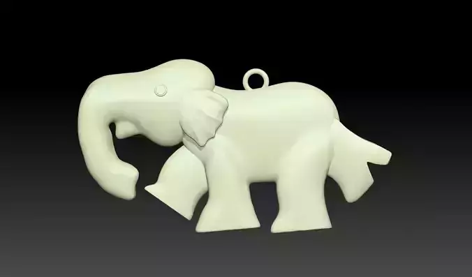 Mini Elephant 3D Relief