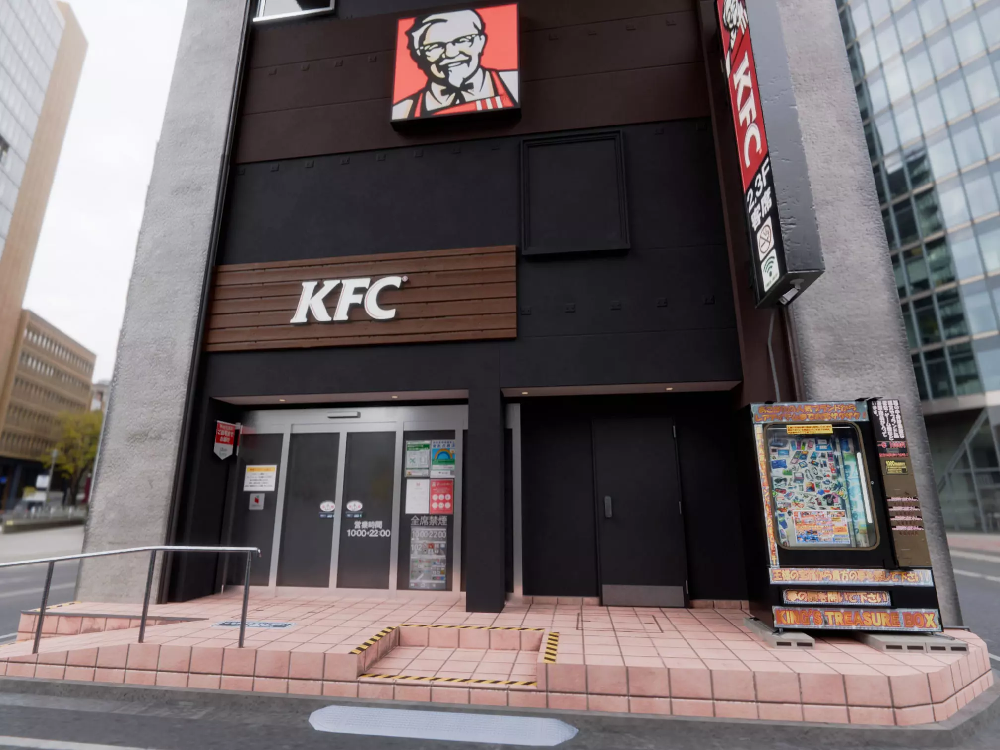 Akihabara Tokyo Street with Buildings and Sidewalk Low-poly 3D model_14