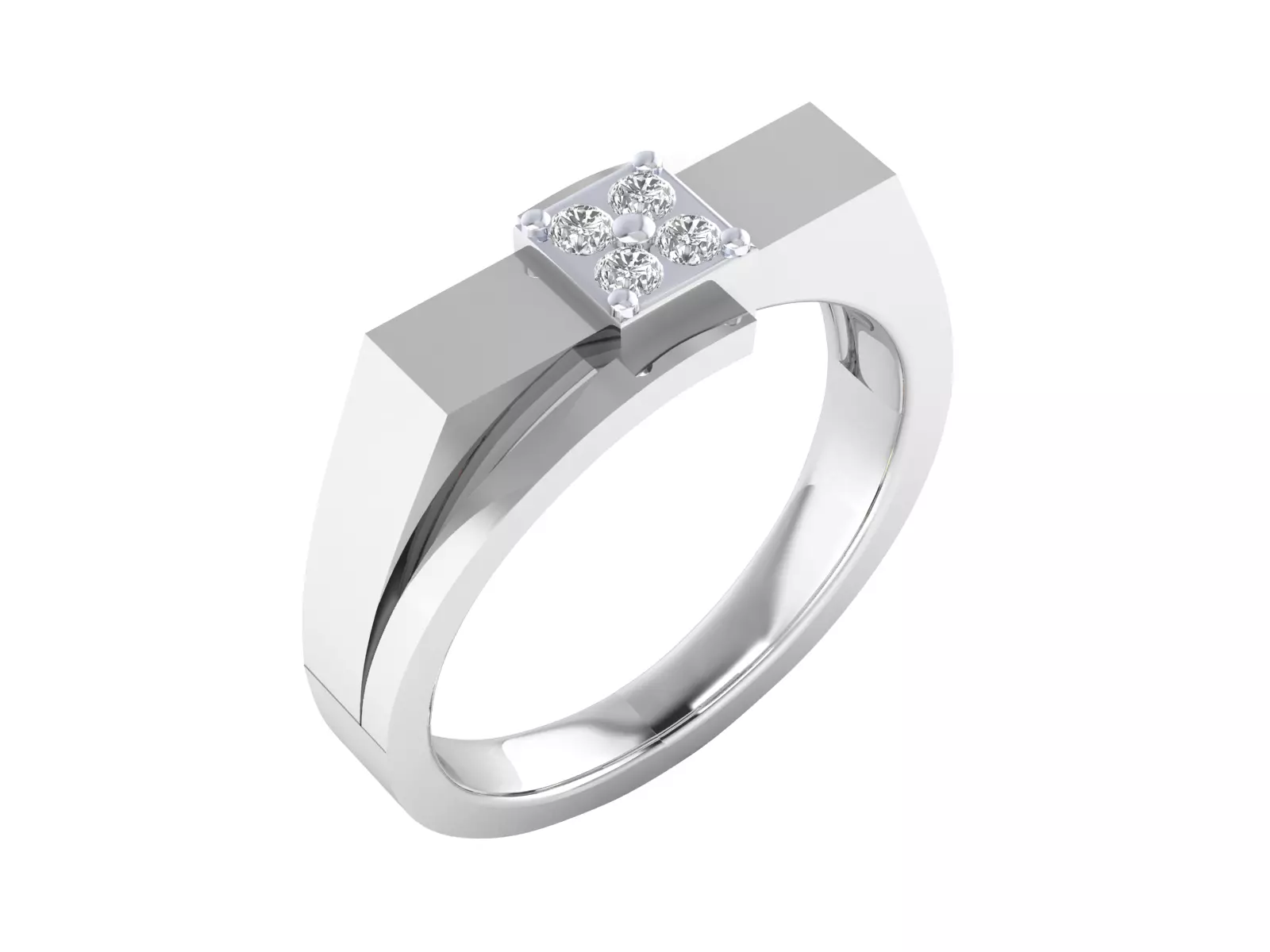 Mens Ring  Render 3dm STL MTL SLC JCD OBJ FBX Details 3D print model_6