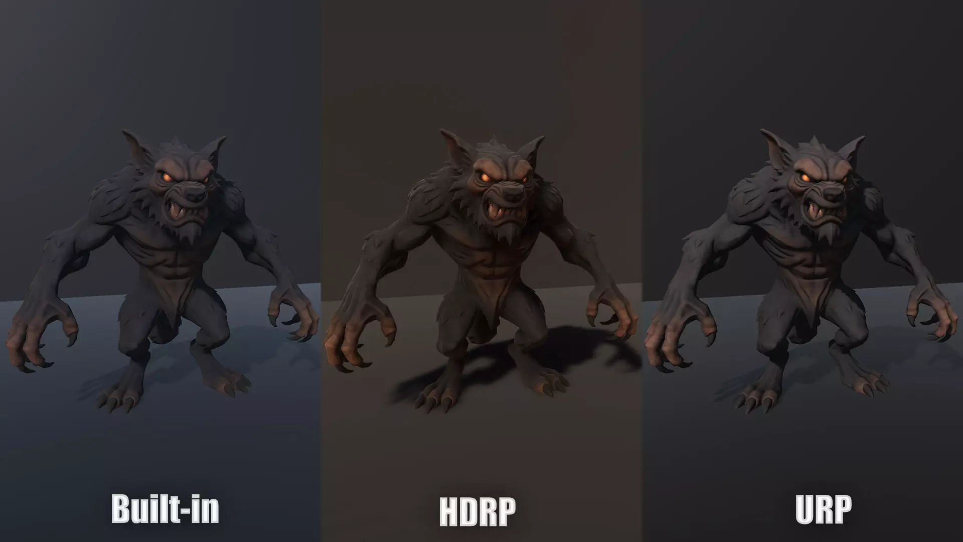 Werewolf - Game ready character Low-poly 3D model_10