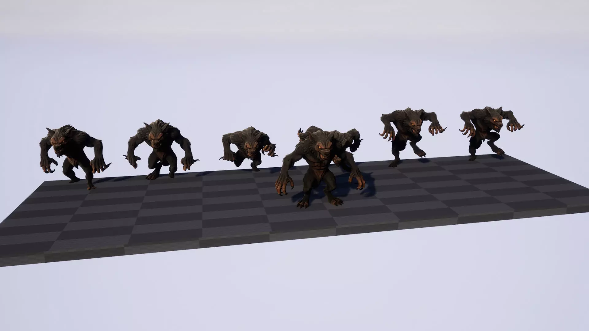 Werewolf - Game ready character Low-poly 3D model_5