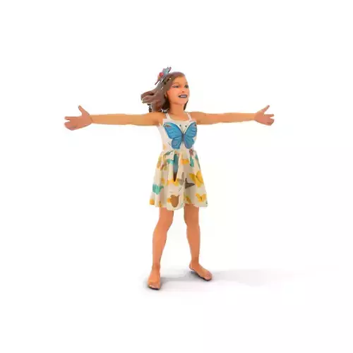 Butterfly Dress Model Pack for Kids Fashion