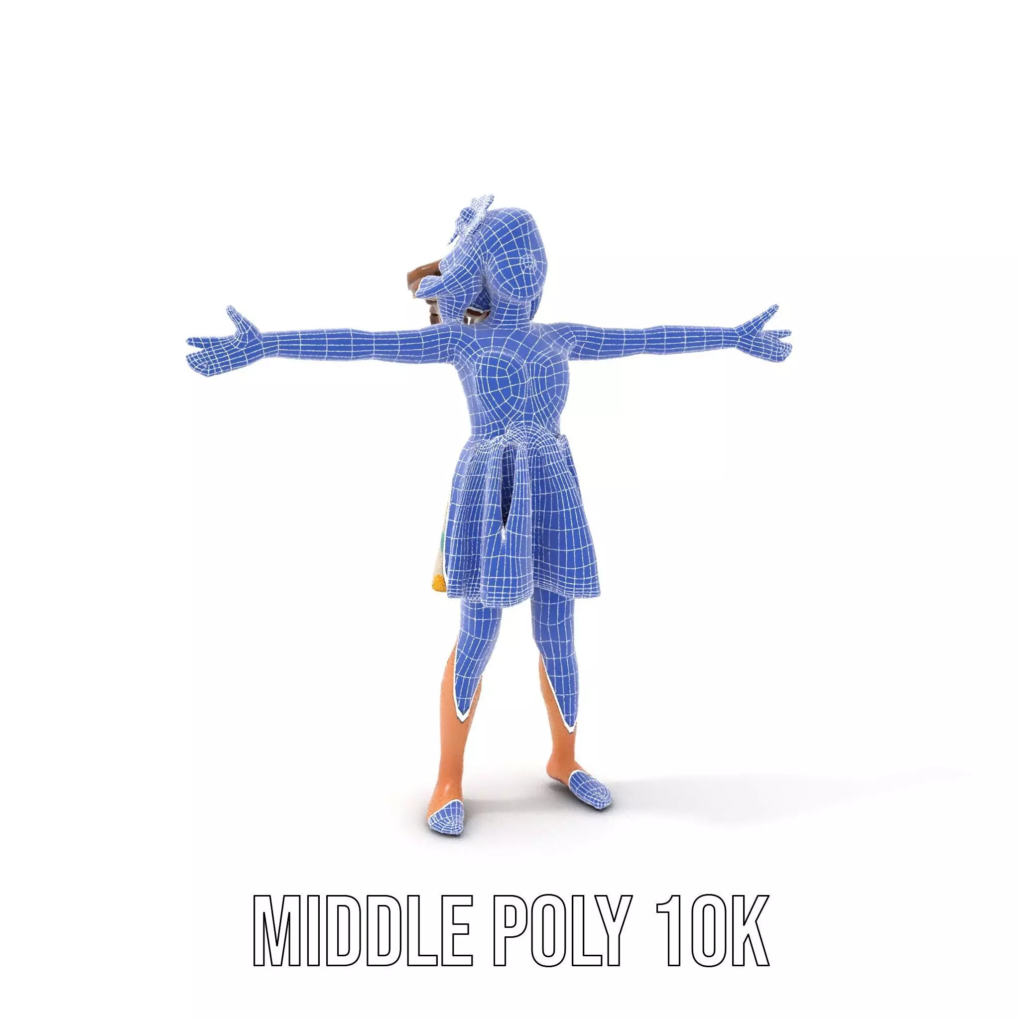 Butterfly Dress Model Pack for Kids Fashion Low-poly 3D model_27