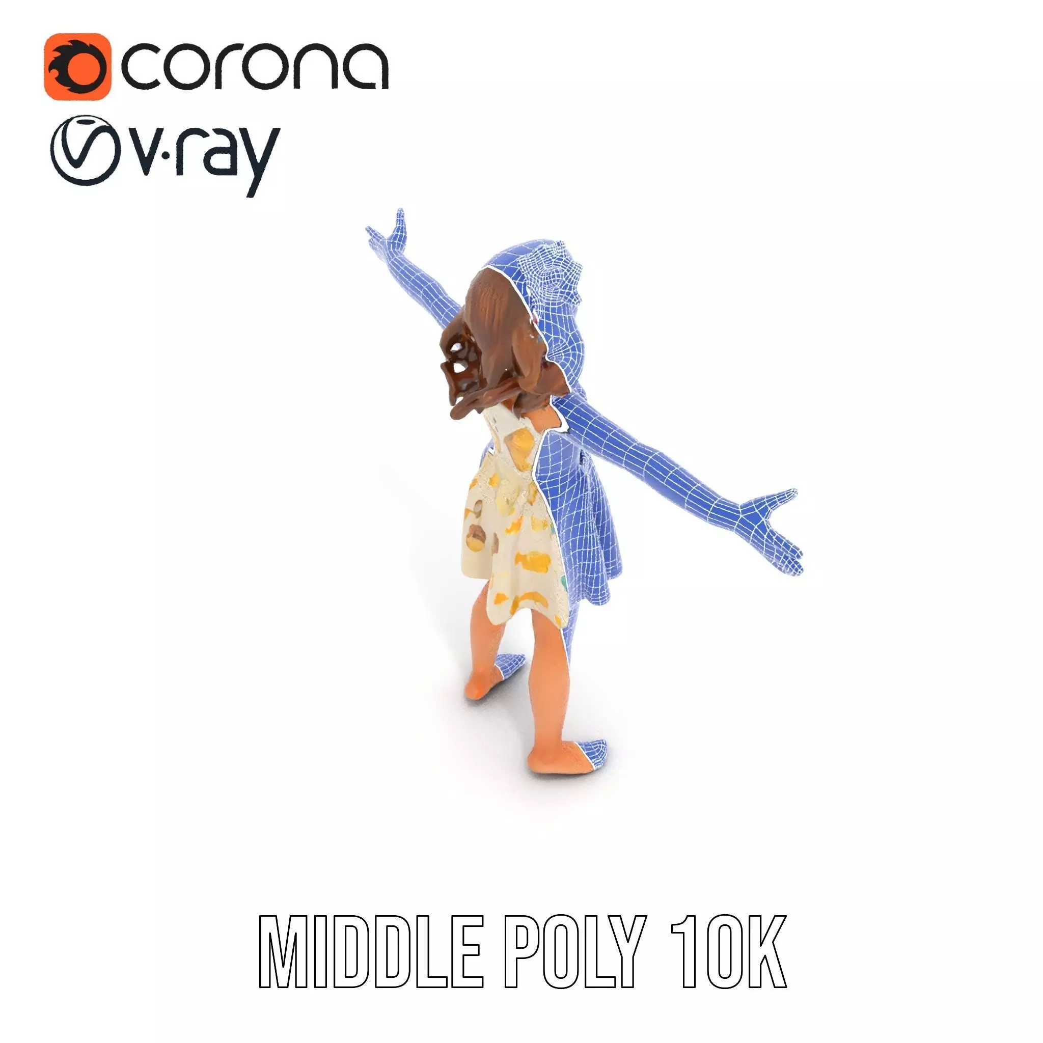 Butterfly Dress Model Pack for Kids Fashion Low-poly 3D model_22