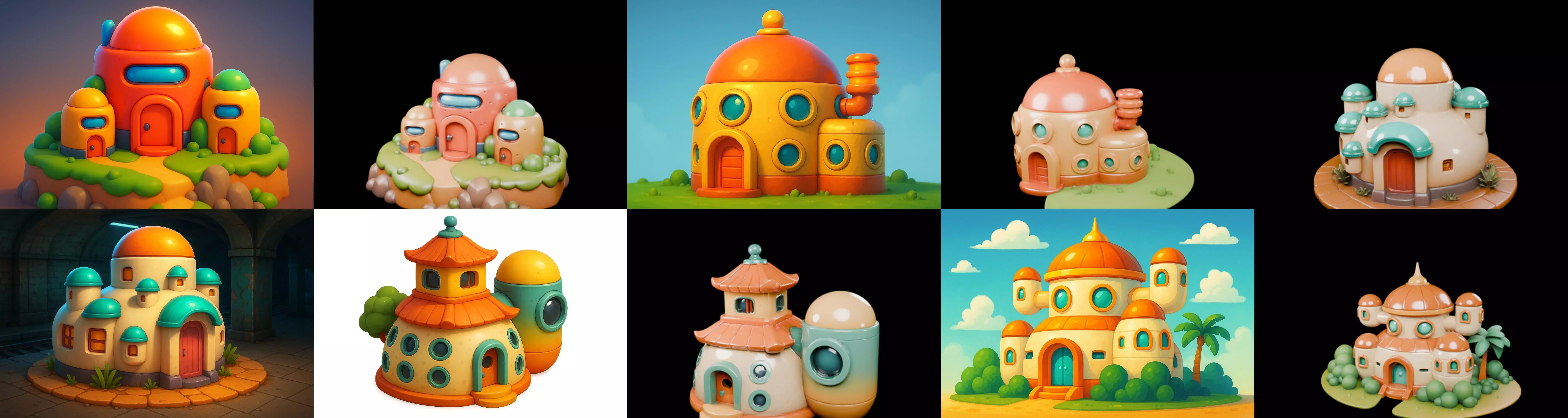 cool house bundle 2 pack 100 glb 3D model_18