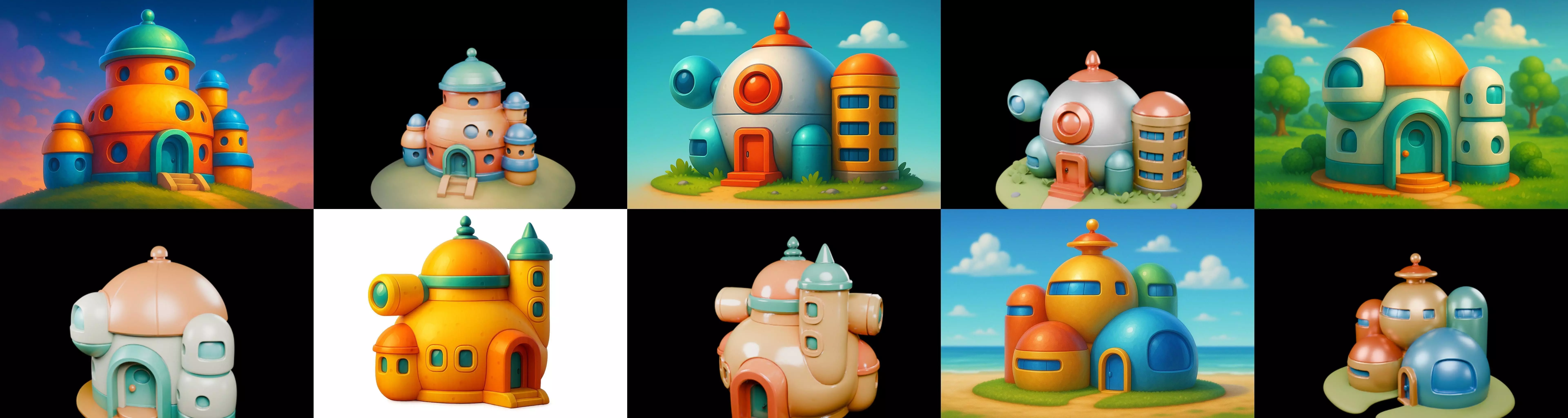 cool house bundle 2 pack 100 glb 3D model_6