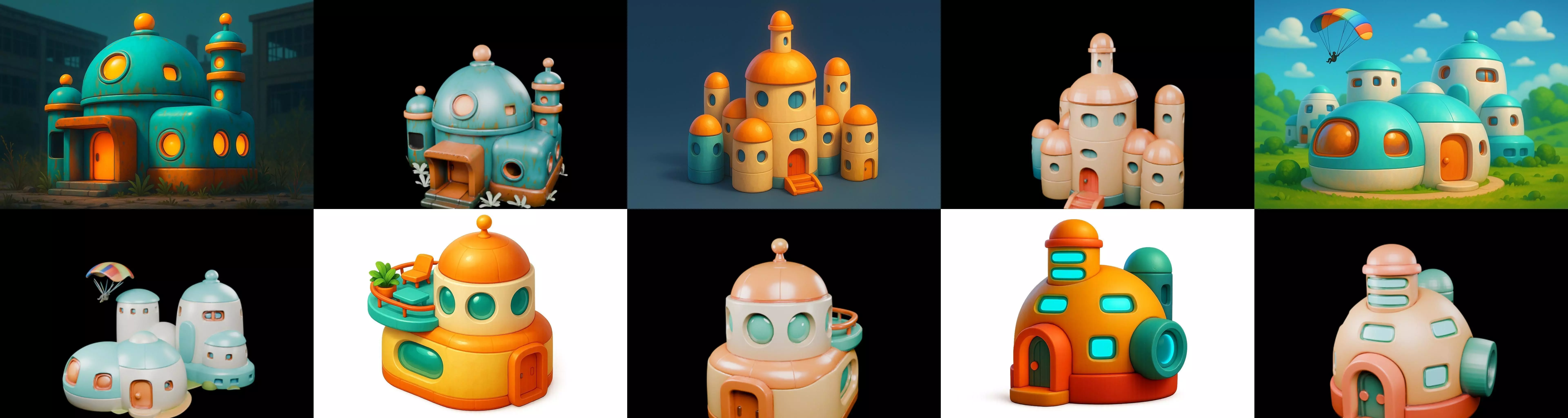 cool house bundle 2 pack 100 glb 3D model_15