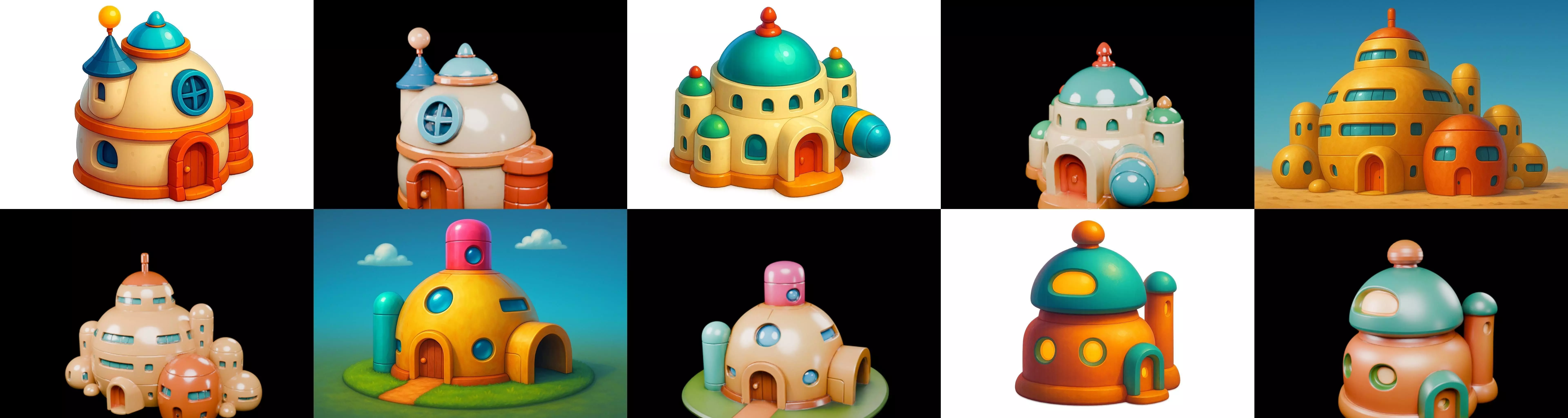 cool house bundle 2 pack 100 glb 3D model_8